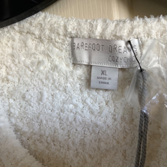 Barefoot Dreams CozyChic Fringe Loop Jacket Cream SZ XL - Picture 9 of 16